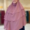 Veiled 3-Layer Chiffon Soufflé Shawl 6012 Black 29 Veiled 3-Layer Chiffon Soufflé Shawl 6012 Black - Image 7