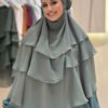 Veiled 3-Layer Chiffon Soufflé Shawl 6012 Black 38 Veiled 3-Layer Chiffon Soufflé Shawl 6012 Black - Image 16
