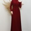 Gozde Cotton Dress Dark Brown - Image 6