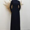 Gozde Cotton Dress Dark Brown - Image 7