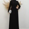 Gozde Cotton Dress Dark Brown - Image 8