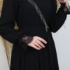 Silver Chain Detail Dress Black 13 Silver Chain Detail Dress Black - Image 2