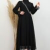 Silver Chain Detail Dress Black 14 Silver Chain Detail Dress Black - Image 3