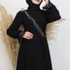 Silver Chain Detail Dress Black 16 Silver Chain Detail Dress Black - Image 5