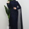 luxury Evening Dresses Navy Blue - Image 2