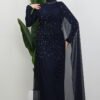 luxury Evening Dresses Navy Blue - Image 4