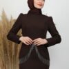 Dress Dark Coffee - Image 5