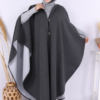 Cashmere Poncho 70037 Navy Blue - Image 6