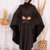 Cashmere Poncho 70037 Navy Blue - Image 8