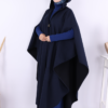 Cashmere Poncho 70037 Navy Blue - Image 15