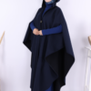 Cashmere Poncho 70037 Navy Blue - Image 5
