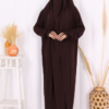 Self-Veiled Soufflé Jilbab 6032 Navy Blue - Image 9