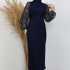 Detai Dress Navy