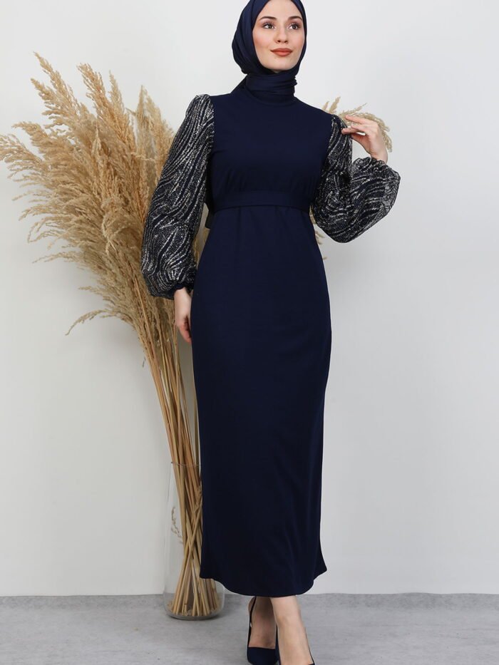 Detai Dress Navy