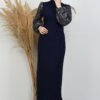 Sleeve Detai Dress Navy - Image 3