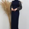 Sleeve Detai Dress Navy - Image 4