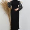 Sleeve Detai Dress Navy - Image 6