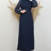 Sleeve Detail Star Dress Dark Brown - Image 7