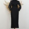 Sleeve Detail Star Dress Dark Brown - Image 8
