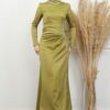 Satin Evening Dress Black - Image 9