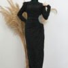 Embellished Evening Dress Navy Blue - Image 8