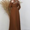 Stone Embellished Dress Light Mustard 14 Dress Light