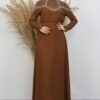 Stone Embellished Dress Light Mustard - Image 2