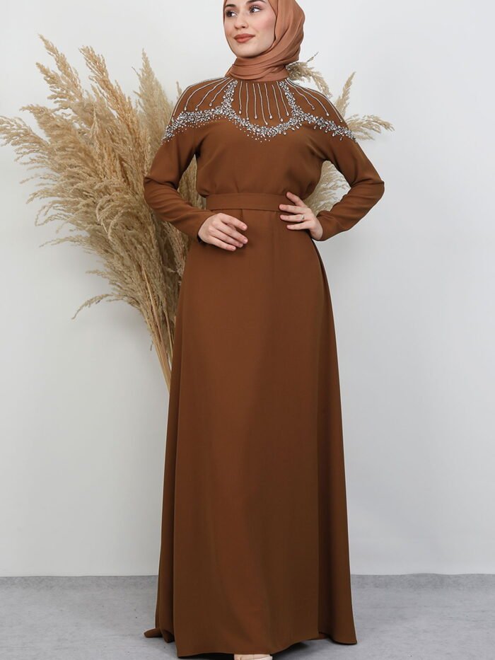 Alternative view of Stone Embellished Dress Light Mustard