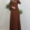 Stone Embellished Dress Light Mustard - Image 6