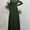 Stone Embellished Dress Light Mustard - Image 8
