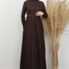 Button-Front Pleated Dress Emerald - Image 6