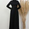Button-Front Pleated Dress Emerald - Image 9