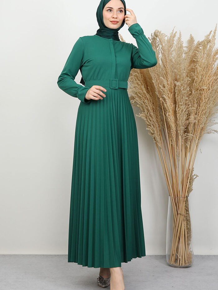 Front Pleated Dress