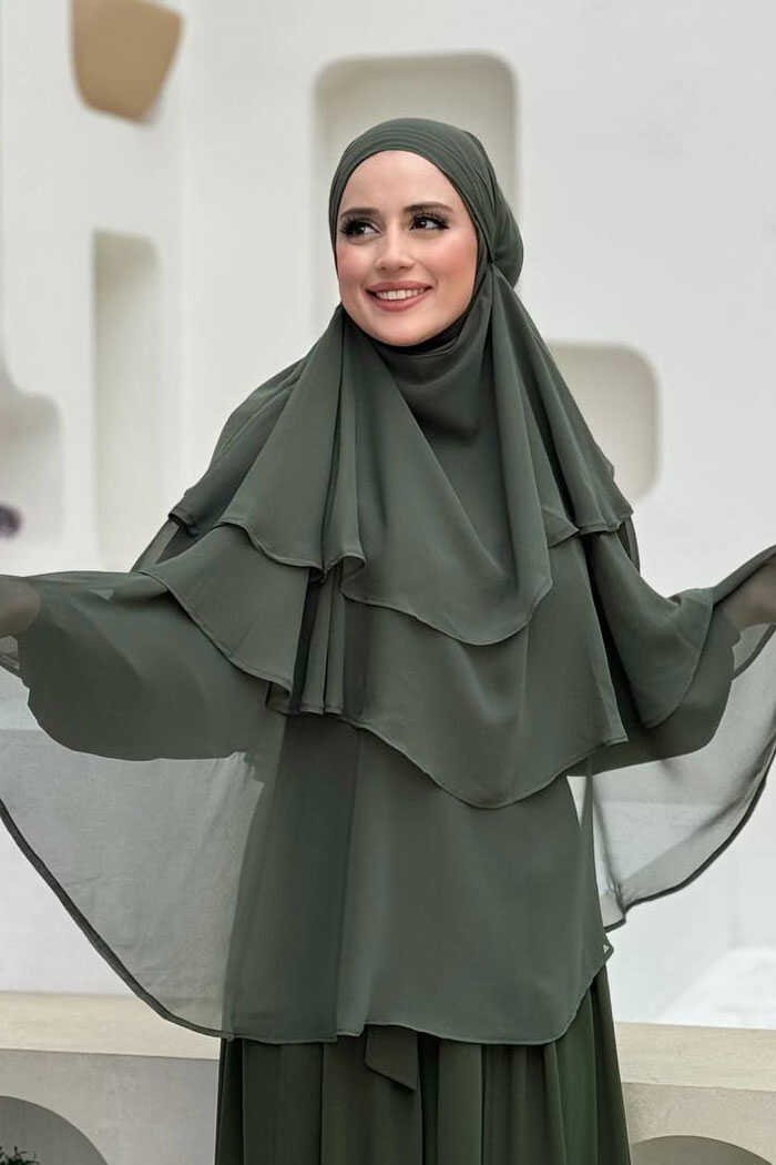 Veiled 3-Layer Chiffon Soufflé Shawl 6012 Black 8 Veiled 3-Layer Chiffon Soufflé Shawl 6012 Black - Image 8