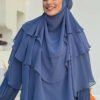 Veiled 3-Layer Chiffon Soufflé Shawl 6012 Black 32 Veiled 3-Layer Chiffon Soufflé Shawl 6012 Black - Image 10