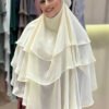 Veiled 3-Layer Chiffon Soufflé Shawl 6012 Black 35 Veiled 3-Layer Chiffon Soufflé Shawl 6012 Black - Image 13