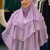 Veiled 3-Layer Chiffon Soufflé Shawl 6012 Black 37 Veiled 3-Layer Chiffon Soufflé Shawl 6012 Black - Image 15