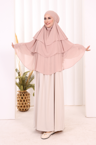 Veiled 3-Layer Chiffon Soufflé Shawl 6012 Black 17 Veiled 3-Layer Chiffon Soufflé Shawl 6012 Black - Image 17