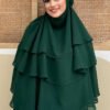 Veiled 3-Layer Chiffon Soufflé Shawl 6012 Black 43 Veiled 3-Layer Chiffon Soufflé Shawl 6012 Black - Image 21