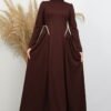 Polyana Crepe Evening Dress Blue - Image 6