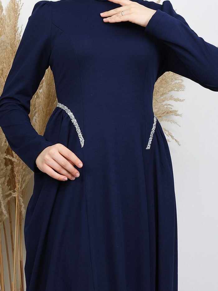 Alternative view of Polyana Crepe Evening Dress Blue