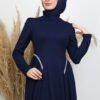 Polyana Crepe Evening Dress Blue - Image 5
