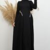 Polyana Crepe Evening Dress Blue - Image 8