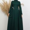 Polyana Crepe Evening Dress Blue - Image 9