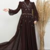 Evening Dress in Dark Brown - Image 2