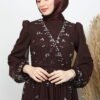 Evening Dress in Dark Brown - Image 5