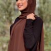 Stone Detail Chiffon Scarf 2026 Brown - Image 2