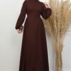 Valerie Crepe Dress, Dark Coffee dress - Image 2