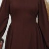 Valerie Crepe Dress, Dark Coffee dress - Image 3