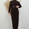 Almira Buckled Dress Dark Brown 25 Almira Buckled Dress